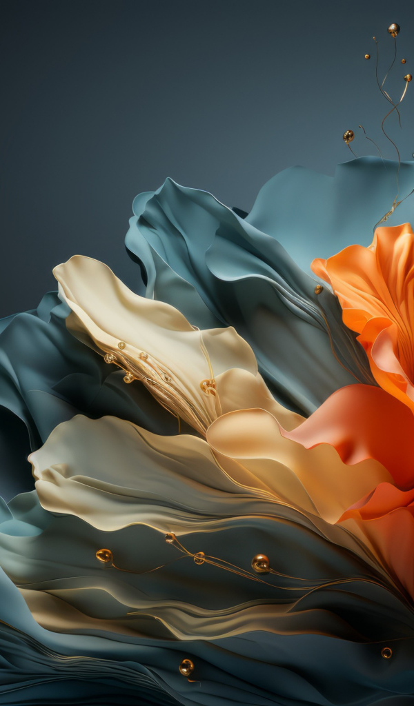 Красивый волнистый абстрактный цветок