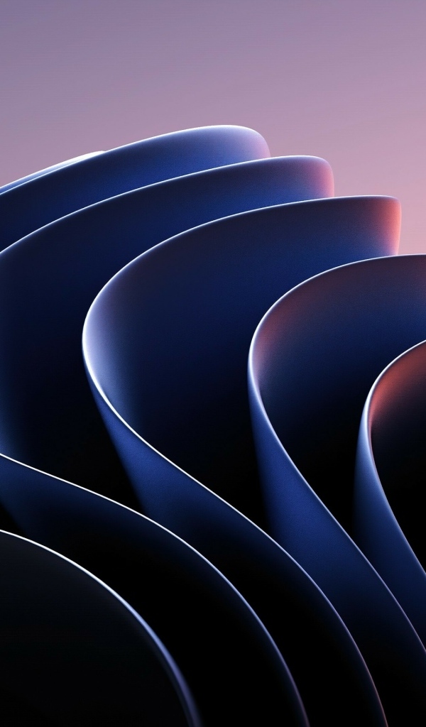 Черные абстрактные волны на розовом фоне