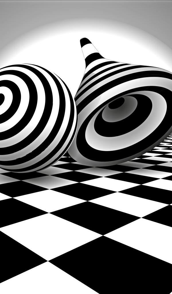 Черно-белые фигуры оптической иллюзии