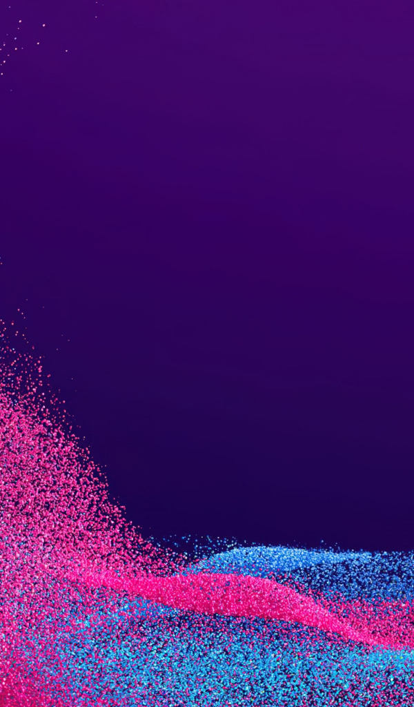 Голубой и розовый песок на фиолетовом фоне
