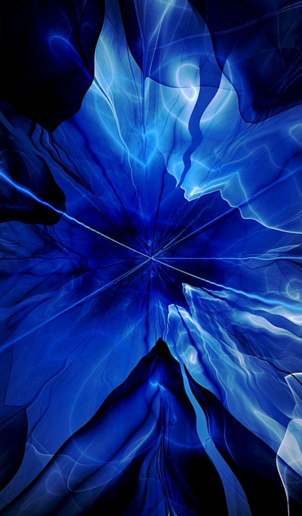 Голубой необычный абстрактный узор