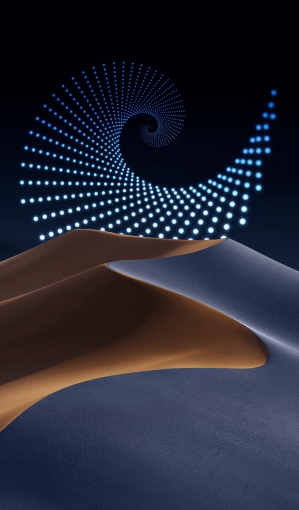 Яркая спираль над песчаной дюной