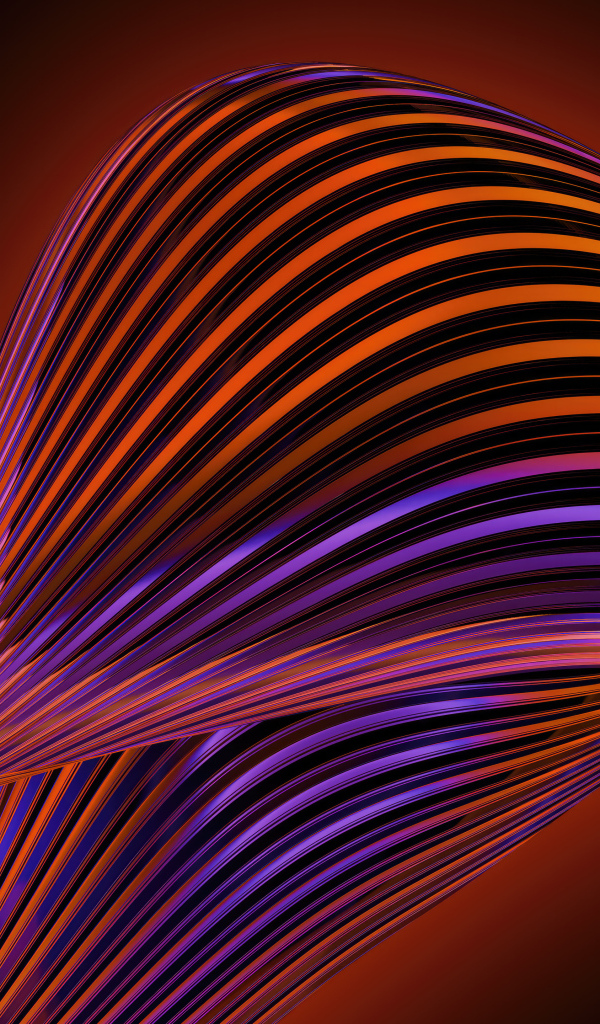 Красочные волновые 3д линии на коричневом фоне