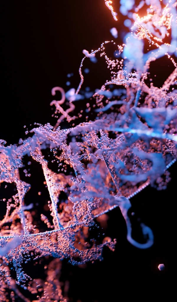 Цепь ДНК 3д на черном фоне