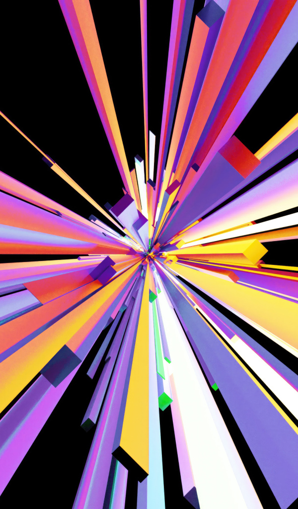 Динамические разноцветные геометрические 3д фигуры