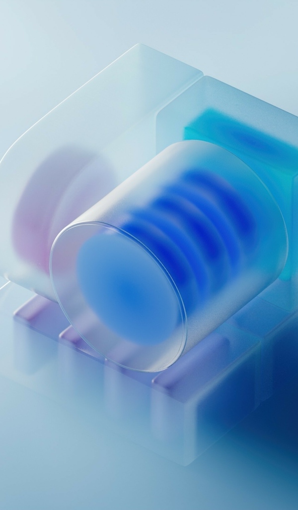 Фигуры на голубом фоне 3д графика