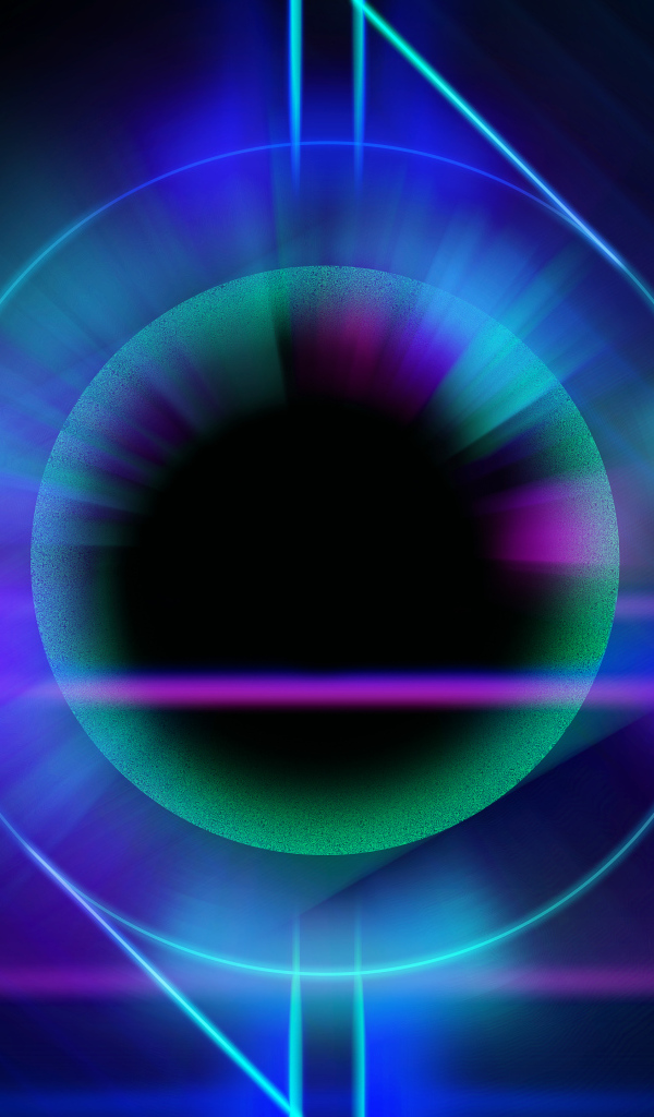 Светящийся неоновый абстрактный круг