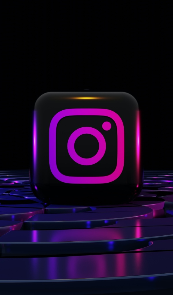 Значок приложения инстаграм, 3д графика