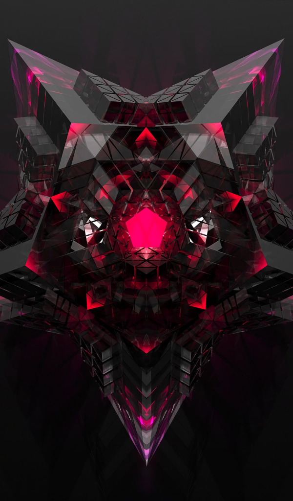 Большая 3д звезда на черном фоне