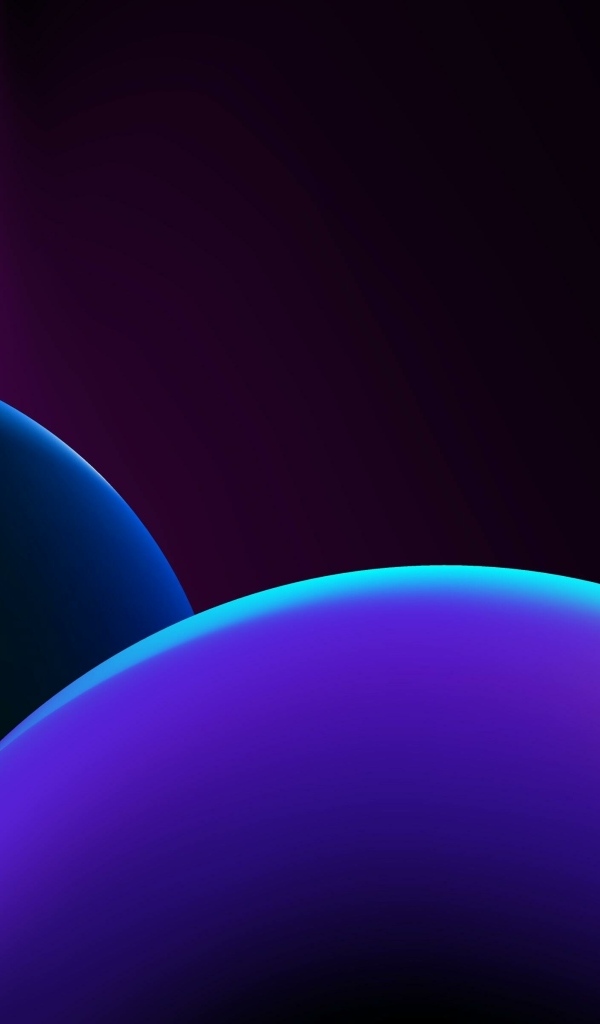 Большие разноцветные абстрактные шары на черном фоне