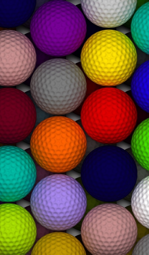 Разноцветные 3д шары для фона