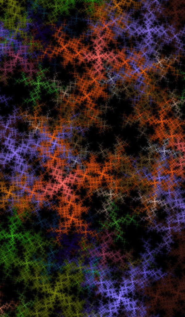 Разноцветные рисунки на черном фоне 