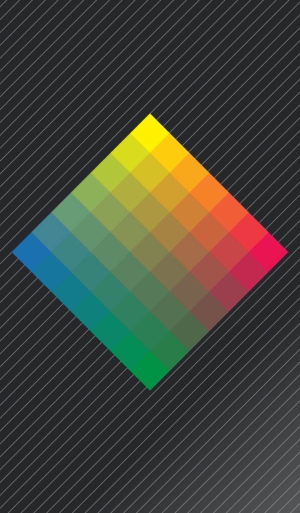 Разноцветный ромб на сером фоне