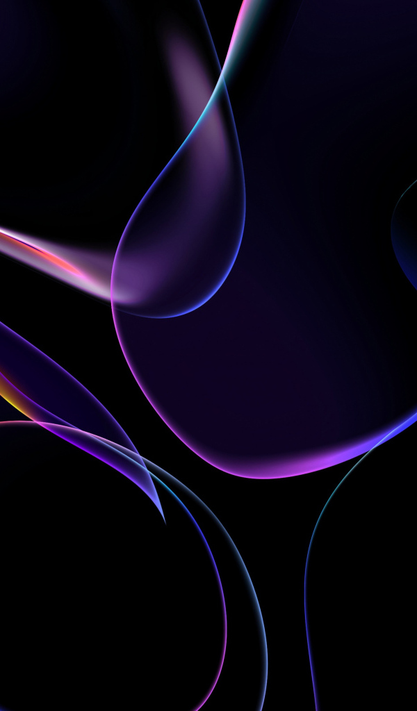 Разноцветные абстрактные пузыри на черном фоне