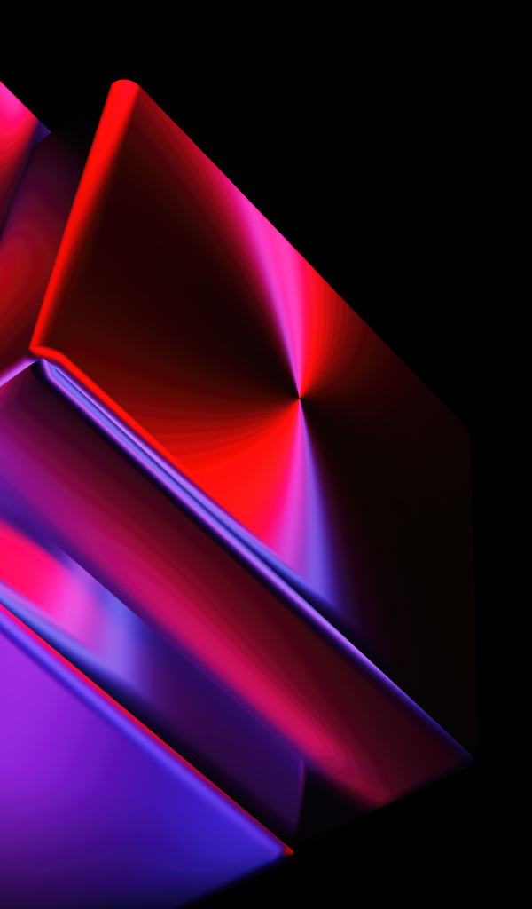 Загадочные абстрактные красные кубики на черном фоне