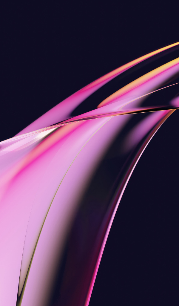 Розовый абстрактный лепесток на черном фоне