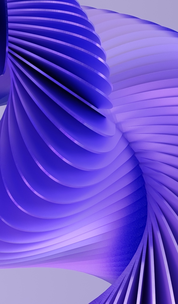 Фиолетовая волнистая спираль на сером фоне