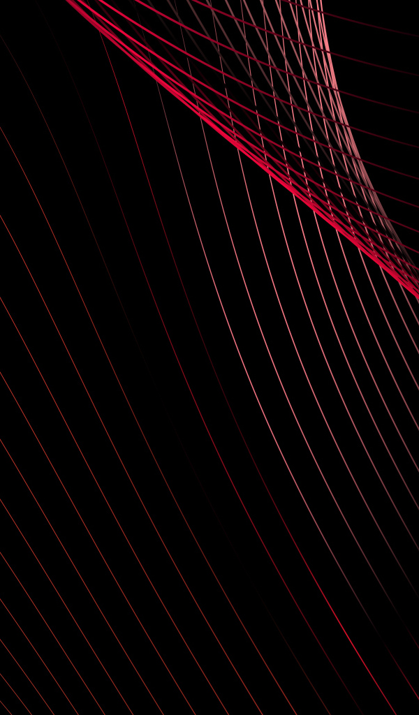 Красные волнистые тонкие линии на черном фоне