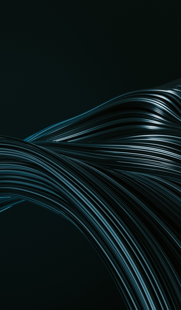 Плавные волнистые линии на черном фоне