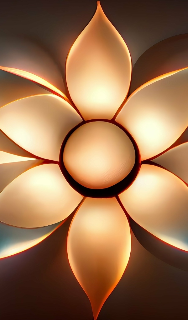 Три ярких абстрактных цветка