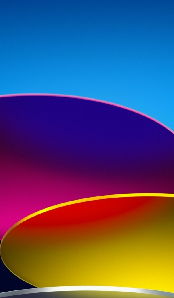 Три разноцветных круга на синем фоне, 3д