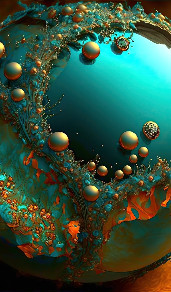 Необычный 3д шар вблизи