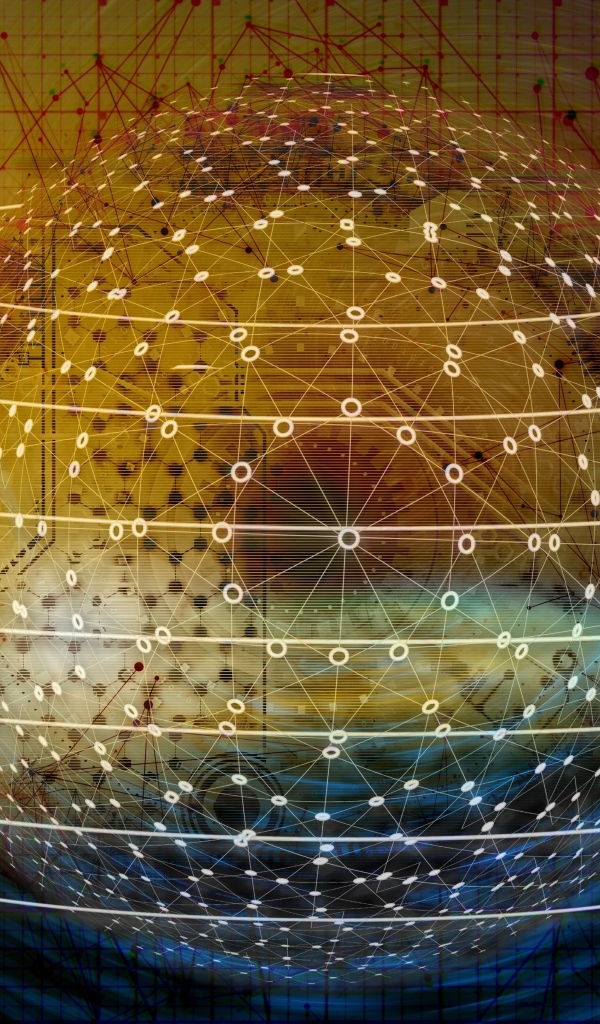 Шар всемирной паутины с кольцами