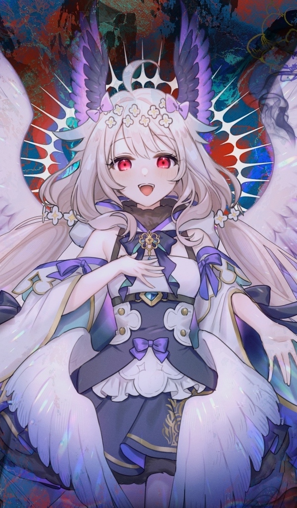 Девушка аниме с крыльями ангела