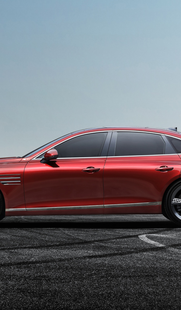 Автомобиль Genesis G80 Sport 2022 года вид сбоку