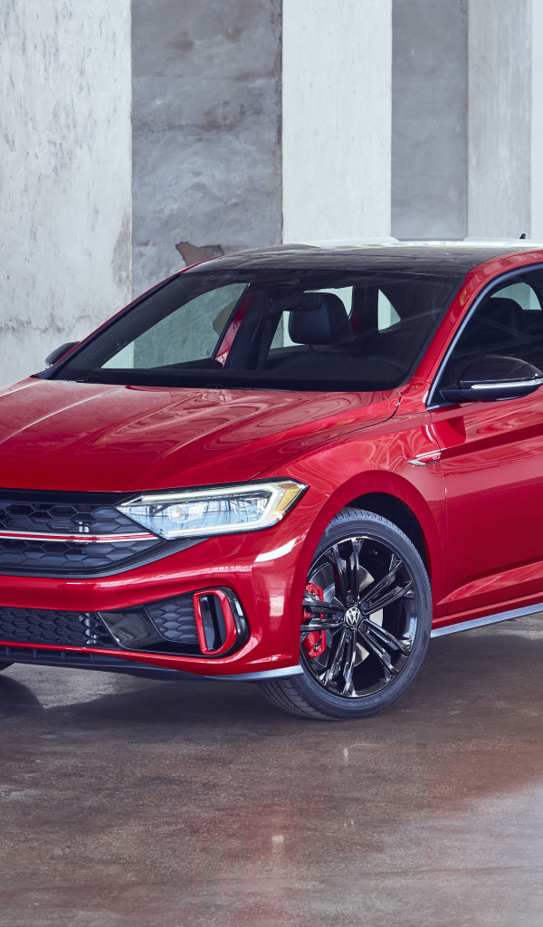Автомобиль  Volkswagen Jetta GLI,  2023 года красного цвета