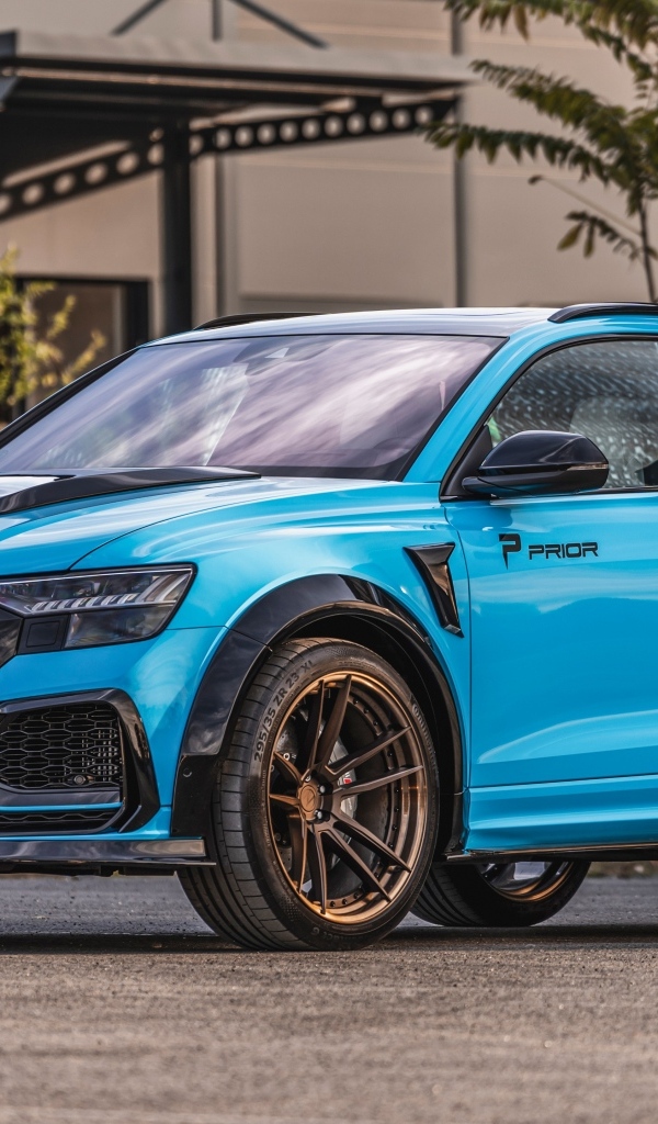 Голубой автомобиль  Prior-Design PD-RS800 Widebody Aerodynamic Kit