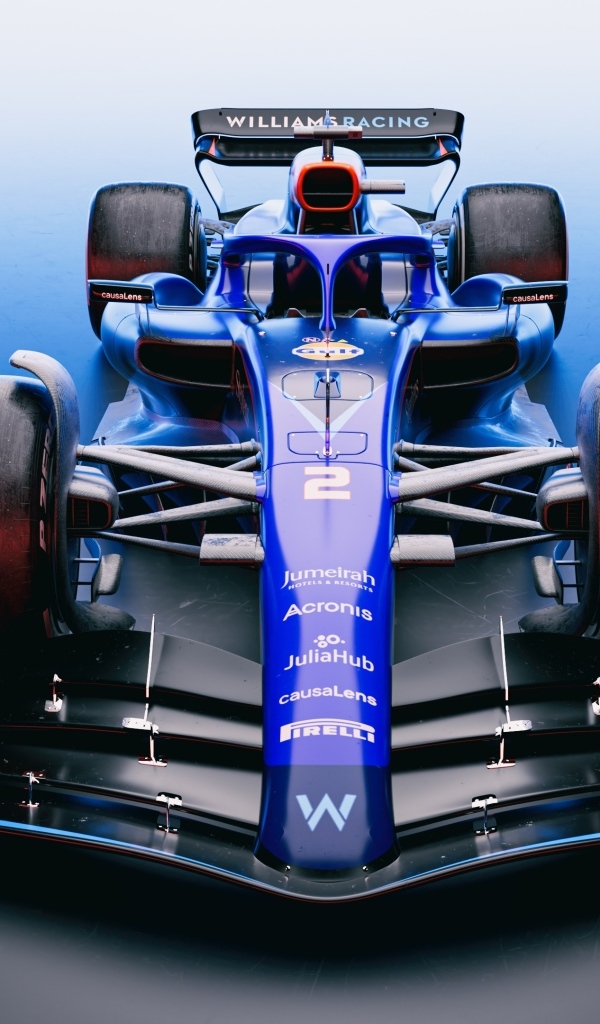 Вид спереди на гоночный автомобиль Williams Racing FW45