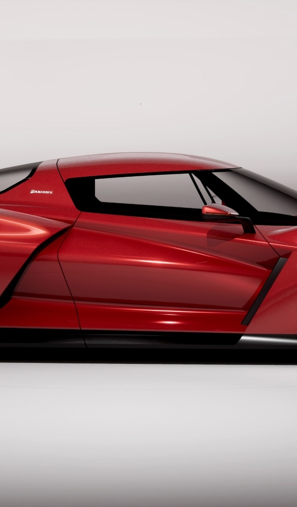 Красный автомобиль Bizzarrini The Giotto вид сбоку