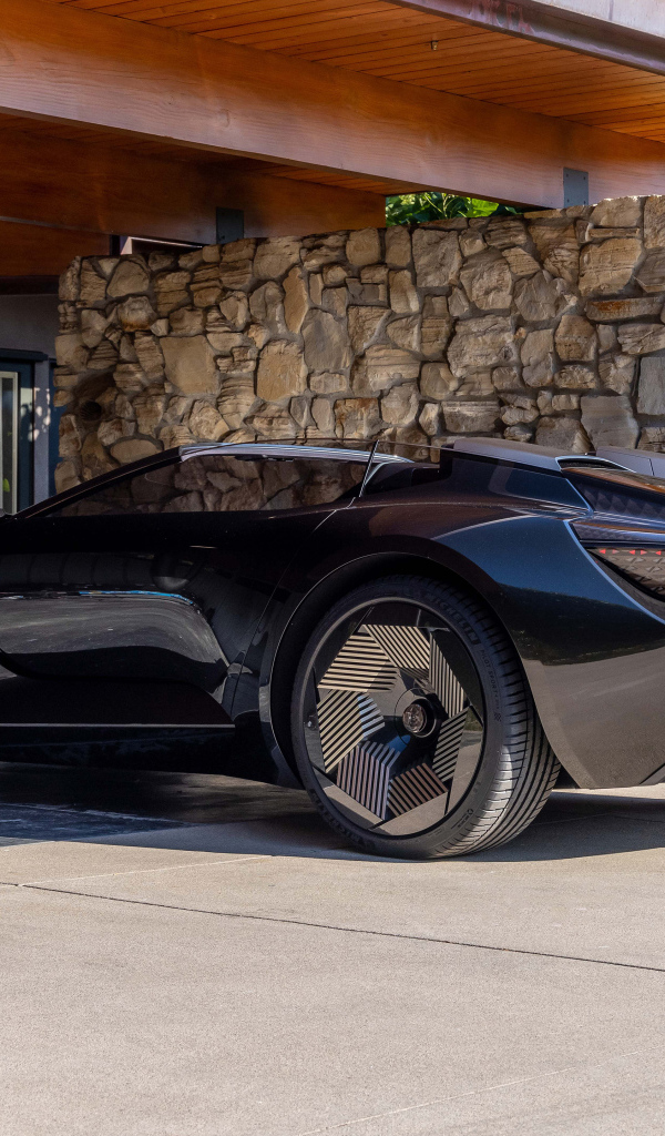 Черный Audi Skysphere Concept 2023 года вид сзади