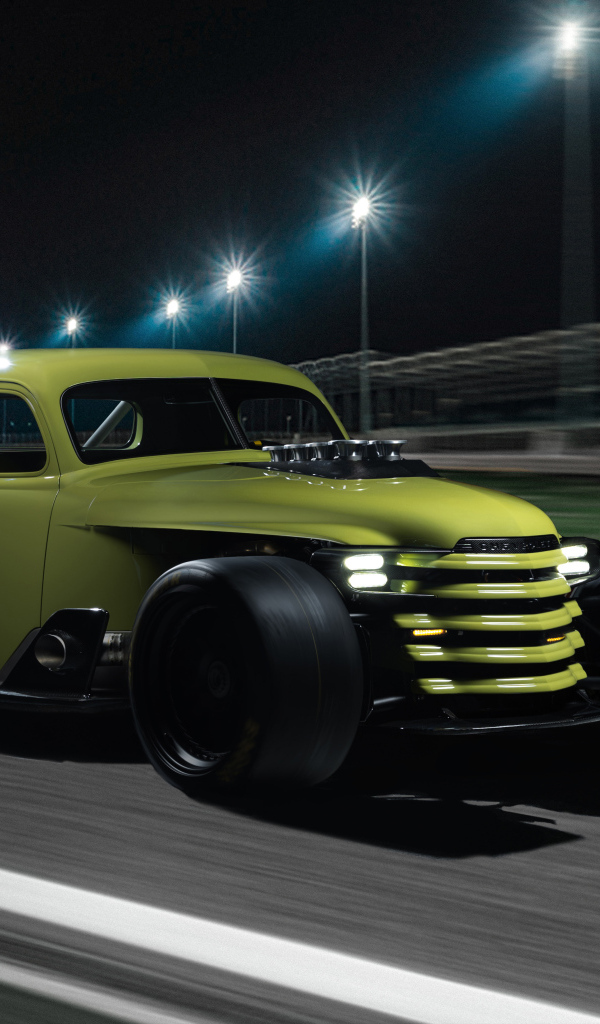 Автомобиль Chevrolet Super Truck 1948 года на трассе