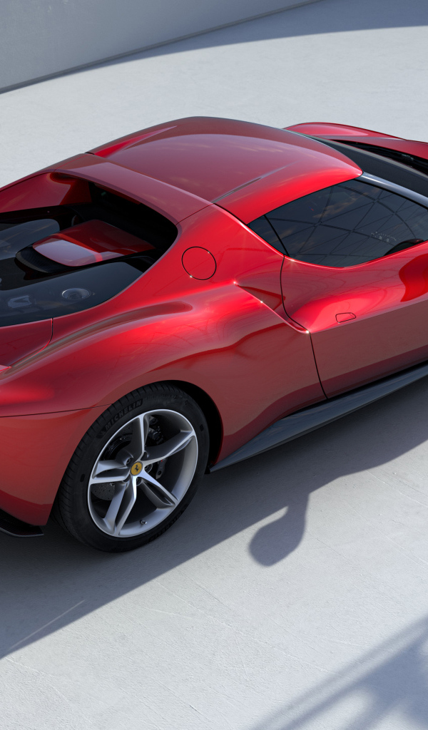 Автомобиль Ferrari 296 GTB 2022 года вид сверху