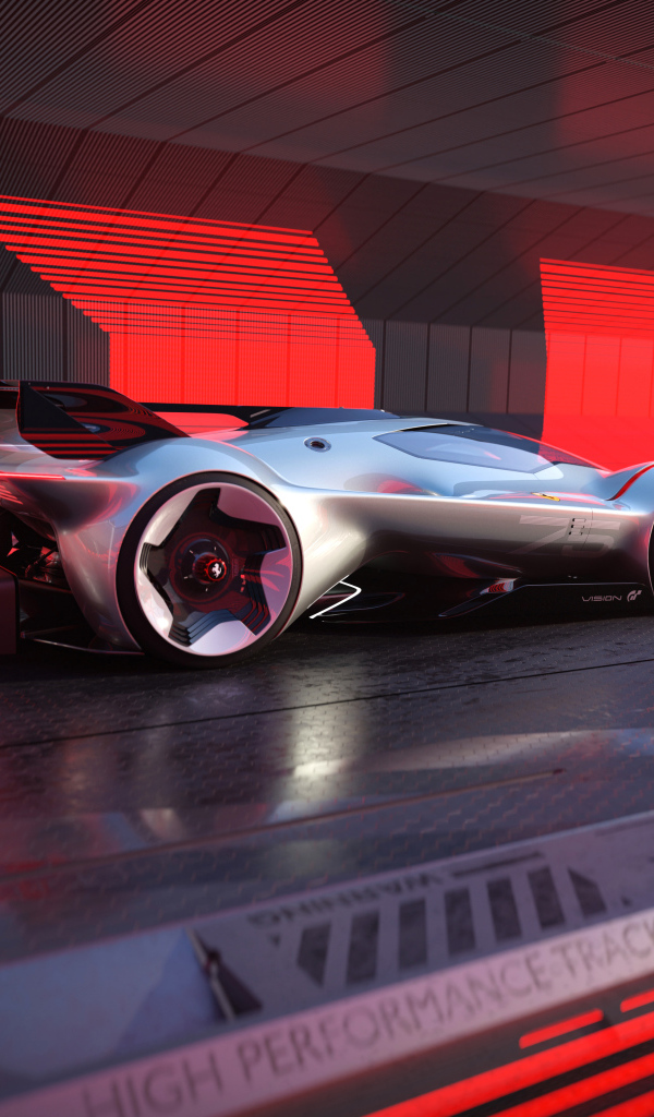 Автомобиль Ferrari Vision Gran Turismo вид сзади