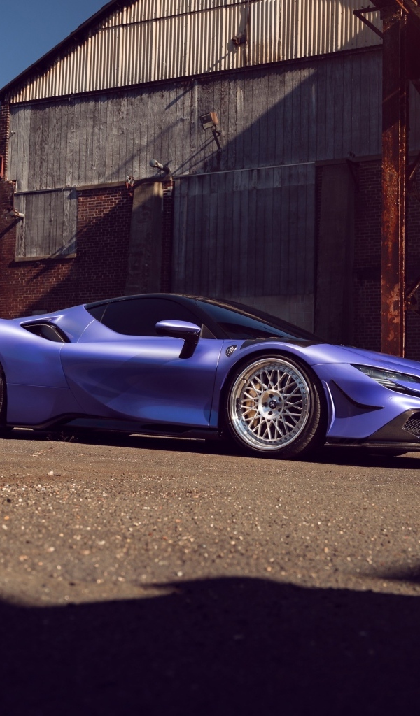 Быстрый автомобиль Ferrari SF90 Spider