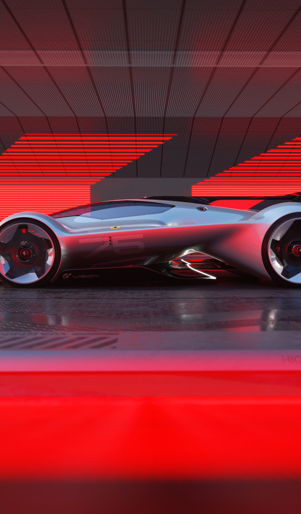 Автомобиль Ferrari Vision Gran Turismo  вид сбоку