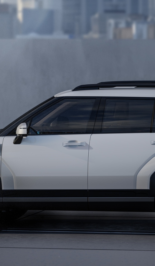 Вид сбоку на Hyundai Santa Fe 2024 года