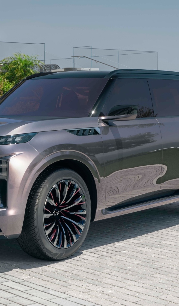 Серебристый внедорожник Infiniti QX Monograph