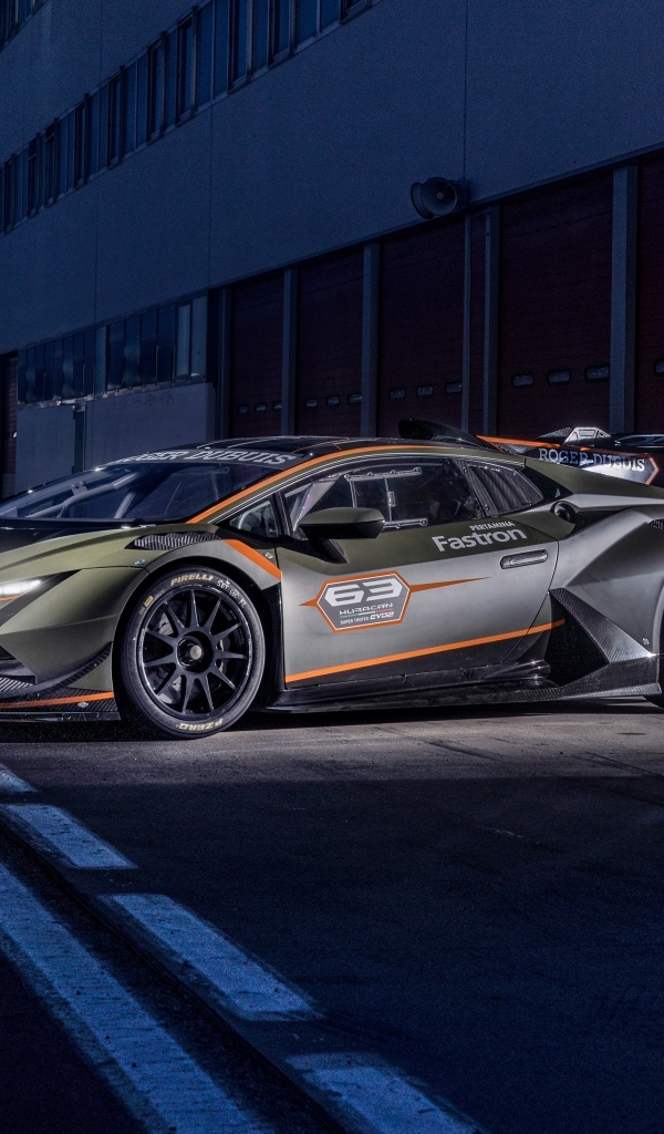 Быстрый автомобиль Lamborghini Huracán Super Trofeo EVO2