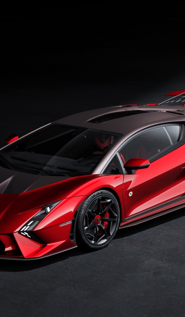 Красный автомобиль Lamborghini Invencible 2024 года