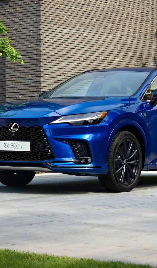 Синий автомобиль Lexus RX 500h F SPORT