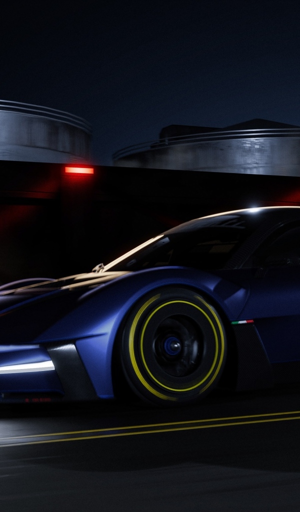 Автомобиль Maserati MCXtrema 2024 на трассе