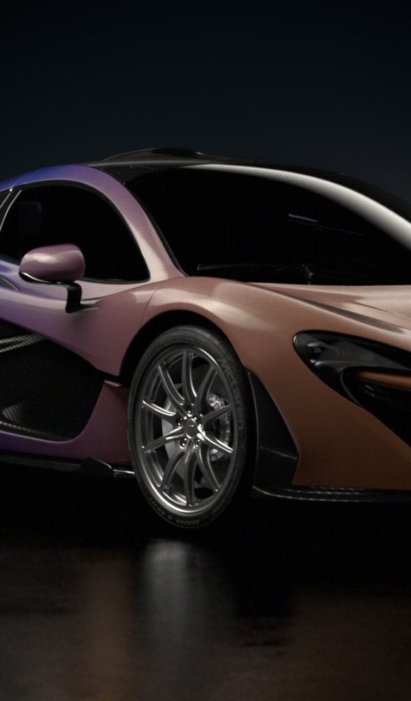 Автомобиль McLaren P1 Genesis на черном фоне