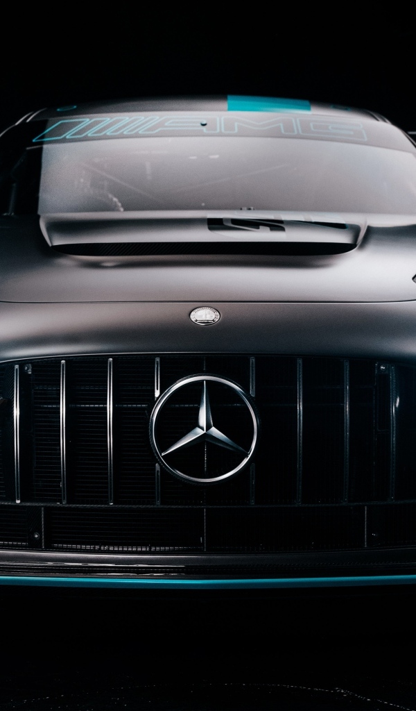 Стильный быстрый автомобиль Mercedes-AMG GT2 PRO 2023 года вид спереди