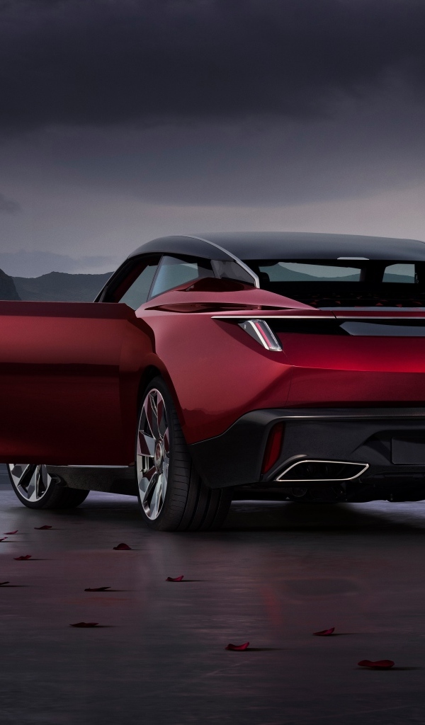 Бордовый Rolls-Royce La Rose Noire Droptail 2023 года с открытой дверью