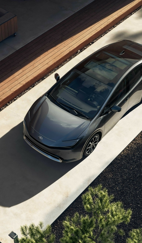 Автомобиль Toyota Prius Prime вид сверху