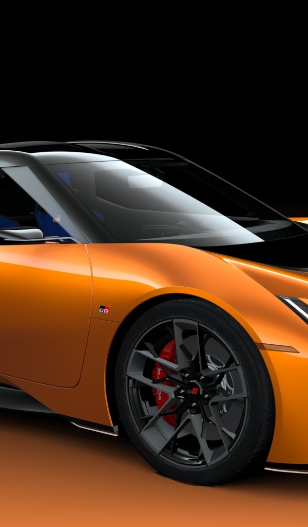 Оранжевый спортивный автомобиль Toyota FT-Se